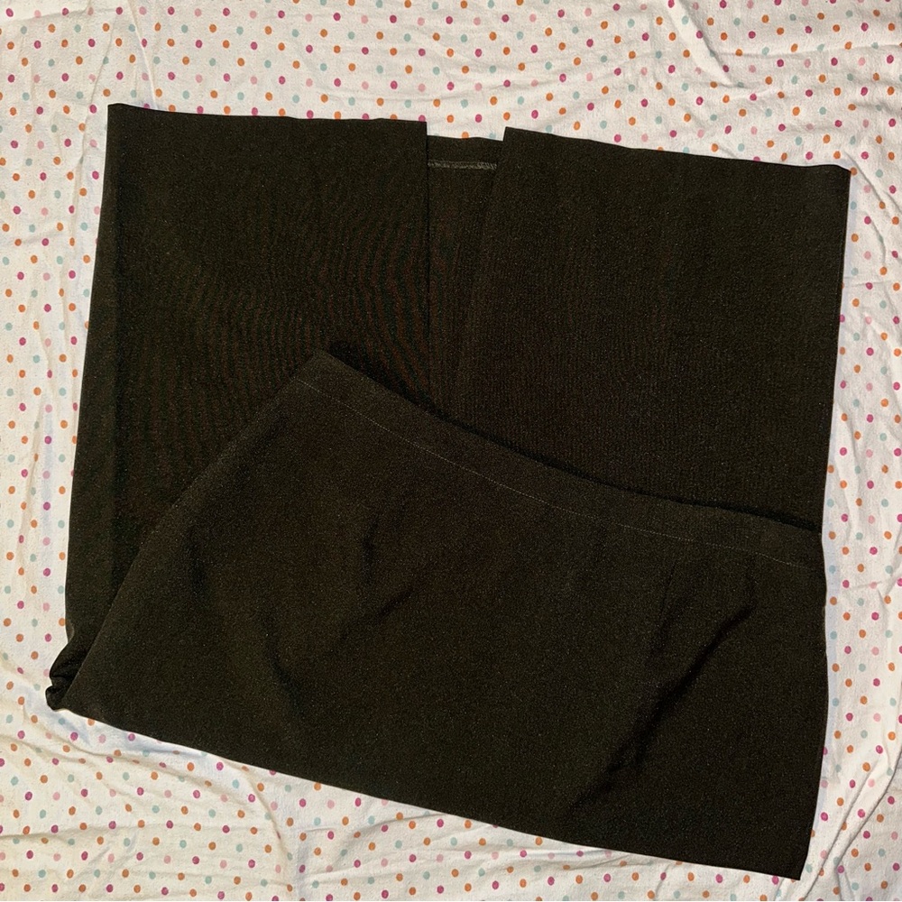 New York Clothing Co. Black A-Line Skirt - 20W Ruched Waist Pull-On Slit